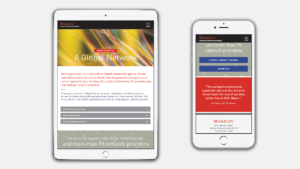 markley group website, tablet and mobile screens 2