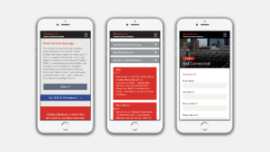 markley group website. mobile screens.