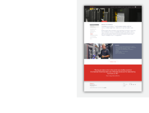 markley group website. desktop screen. colocation services page.